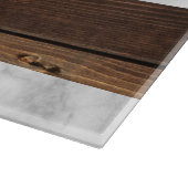Personalisiertes Marmor und Holzmonogramm Schneidebrett (Ecke)