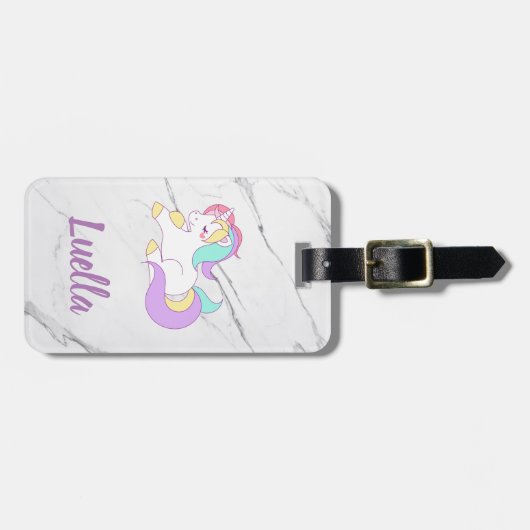 Personalisiertes Marmorgepäckchen Gepäckanhänger (Vorderseite horizontal)
