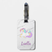 Personalisiertes Marmorgepäckchen Gepäckanhänger (Rückseite vertikal)