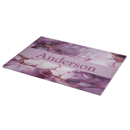 Personalisiertes Marmorglas Schneidebrett (Ecke)