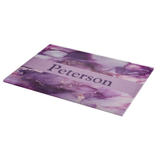Personalisiertes Marmorglas Schneidebrett (Ecke)