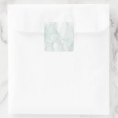 Personalisiertes Marmormuster Quadratischer Aufkleber (Tasche)