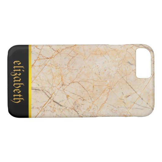 personalisiertes Marmormuster und Imitate Gold Foi Case-Mate iPhone Hülle (Rückseite (Horizontal))