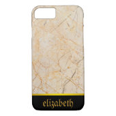 personalisiertes Marmormuster und Imitate Gold Foi Case-Mate iPhone Hülle (Rückseite)