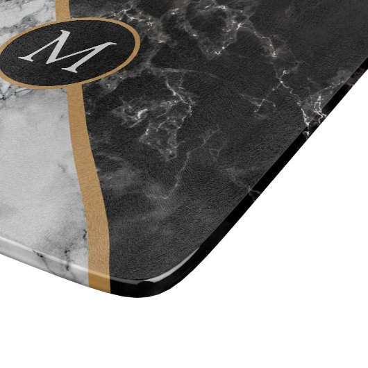 Personalisiertes Marmorstone - Ihr Geschenk Schneidebrett (Ecke)