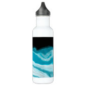 Personalisiertes Marmorwasser Blauer und Schwarze Edelstahlflasche (Links)