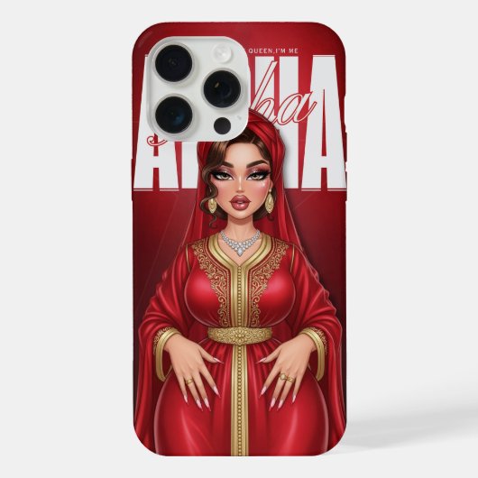 Personalisiertes Marokkanisches Diva Queen Handyhü iPhone Hülle (Rückseite)
