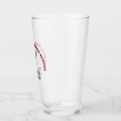 Personalisiertes Maroon High School Lacrosse-Team Glas (Links)