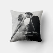 Personalisiertes maßgeschneidertes Hochzeitsszenar Kissen (Rückseite)