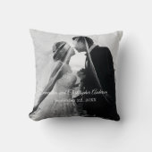 Personalisiertes maßgeschneidertes Hochzeitsszenar Kissen (Vorderseite)