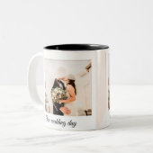 Personalisiertes maßgeschneidertes Hochzeitsszenar Zweifarbige Tasse (Vorderseite Links)
