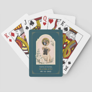 Personalisiertes Mastiff-Hochzeitsgeschenk-Foto Spielkarten