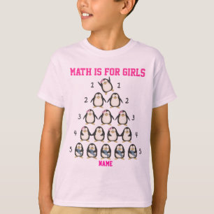 Personalisiertes Mathe ist für Mädchen, T-Shirt