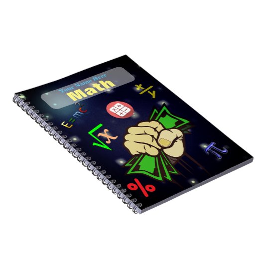 Personalisiertes Mathe-Notizbuch Notizblock (Rechte Seite)