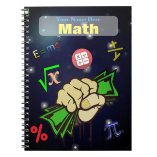 Personalisiertes Mathe-Notizbuch Notizblock