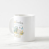Personalisiertes Mathelehrergeschenk Kaffeetasse (Vorderseite Links)
