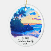 Personalisiertes Maui-Ornament, Geschenk von Hawai Keramik Ornament (Links)