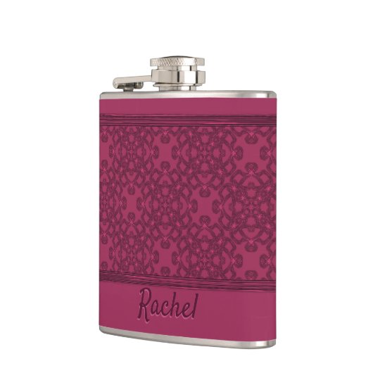 Personalisiertes Maulbeermuster Flachmann (Links)