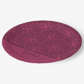 Personalisiertes Maulbeermuster Pappteller (Schrägansicht)