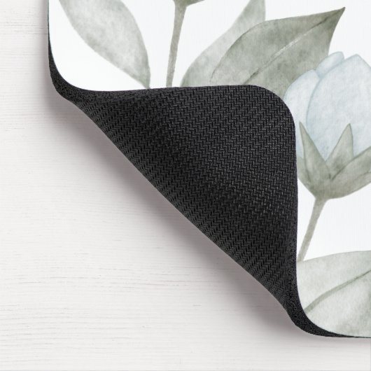 Personalisiertes Mauspad mit blauen Rose (Ecke)