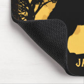 Personalisiertes Mauspad mit Wolf und Mond (Ecke)