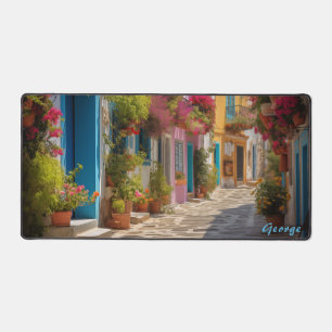 Personalisiertes Mediterranean Island Street Desk  Schreibtischunterlage
