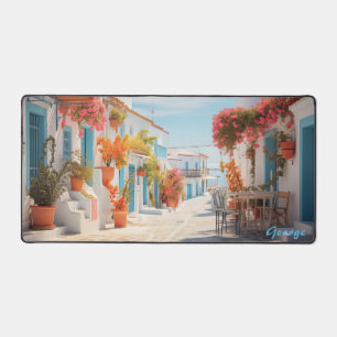 Personalisiertes Mediterranean Island Street Desk  Schreibtischunterlage