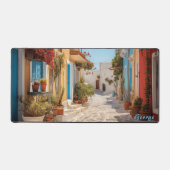 Personalisiertes Mediterranean Island Street Desk  Schreibtischunterlage (Vorderseite)