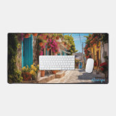 Personalisiertes Mediterranean Island Street Desk  Schreibtischunterlage (Tastatur & Maus)
