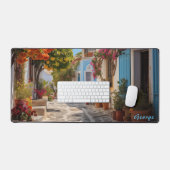 Personalisiertes Mediterranean Island Street Desk  Schreibtischunterlage (Tastatur & Maus)