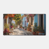 Personalisiertes Mediterranean Island Street Desk  Schreibtischunterlage (Vorderseite)