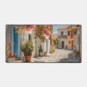 Personalisiertes Mediterranean Island Street Desk  Schreibtischunterlage (Vorderseite)