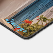 Personalisiertes Mediterranean Island Street Desk  Schreibtischunterlage (Ecke)