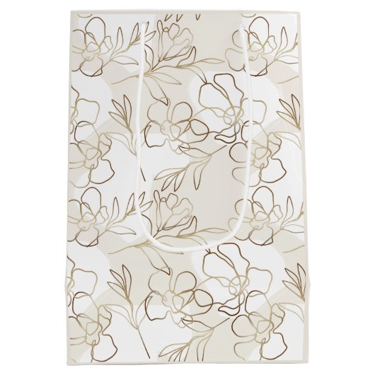 Personalisiertes Medium Paper Bag Elegantes Design Mittlere Geschenktüte (Rückseite)