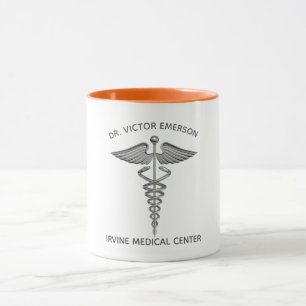 Personalisiertes medizinisches Caduceus Symbol Tasse