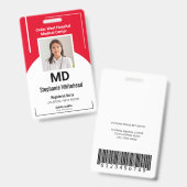 Personalisiertes medizinisches Mitarbeiter Foto ID Ausweis (Front & Back)