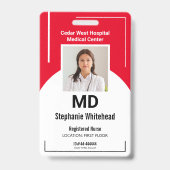 Personalisiertes medizinisches Mitarbeiter Foto ID Ausweis (Front)