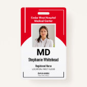 Personalisiertes medizinisches Mitarbeiter Foto ID Ausweis (Vorderseite)