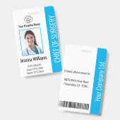 Personalisiertes medizinisches Mitarbeiter Foto ID Ausweis (Front & Back)