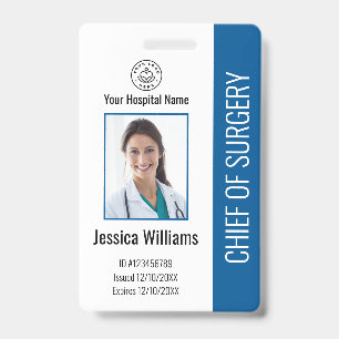 Personalisiertes medizinisches Mitarbeiter Foto ID Ausweis