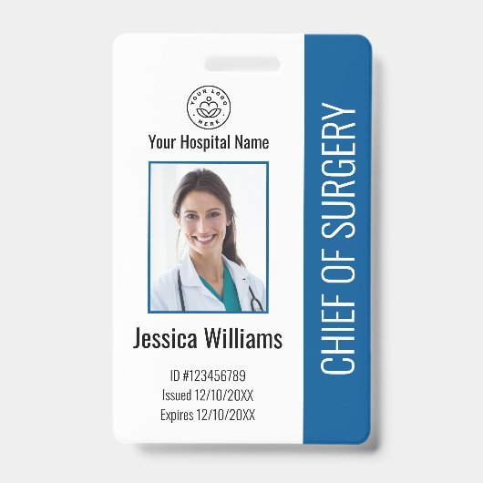 Personalisiertes medizinisches Mitarbeiter Foto ID Ausweis (Front)