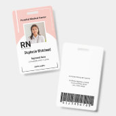 Personalisiertes medizinisches Personal Foto ID Ro Ausweis (Vorder- & Rückseite)