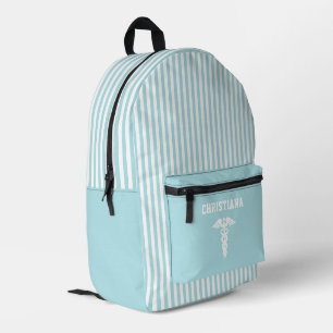 Personalisiertes medizinisches Symbol Sky Blue Str Bedruckter Rucksack