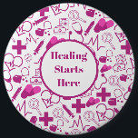 Personalisiertes medizinisches Thema Gesundheitswe Button<br><div class="desc">Erhöhen Sie Ihr Abzeichen mit unserem personalisierten Medizin-Thema-Button oder Button. Mit Design, z.B. Stethoskopen, Heartbeat Linien, etc., die mit ihrem Namen für eine persönliche Touch angepasst werden können. Ideal für Ärzte, Krankenschwestern und Medizinstudenten, um mit Stolz in Kliniken, Krankenhäusern und Konferenzen zu arbeiten oder als einzigartiges Geschenk, das ihr Engagement...</div>
