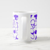 Personalisiertes medizinisches Thema Gesundheitswe Jumbo-Tasse (Rückseite)