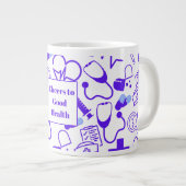 Personalisiertes medizinisches Thema Gesundheitswe Jumbo-Tasse (Vorderseite Rechts)