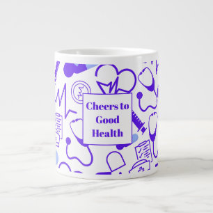 Personalisiertes medizinisches Thema Gesundheitswe Jumbo-Tasse