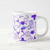 Personalisiertes medizinisches Thema Gesundheitswe Jumbo-Tasse (Rechts)