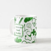 Personalisiertes medizinisches Thema Gesundheitswe Kaffeetasse (Vorderseite Links)
