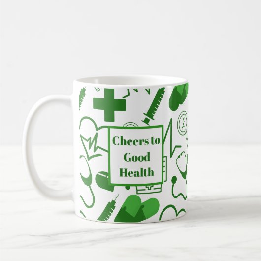 Personalisiertes medizinisches Thema Gesundheitswe Kaffeetasse (Links)